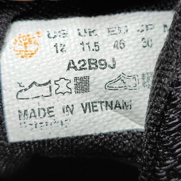 Timberland Solar Wave Black Nubuck Leather Boots Outdoor Men's Shoes Size 12 - Picture 12 of 12